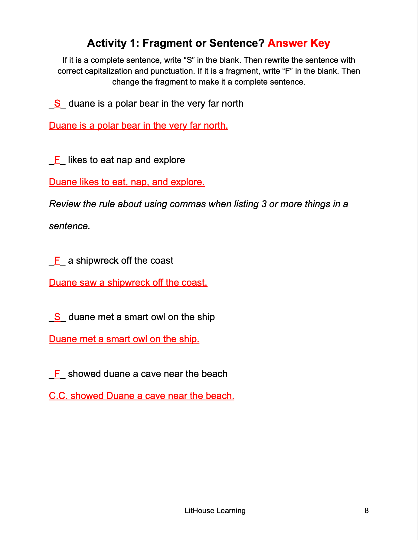 The Very, Very Far North Novel Study