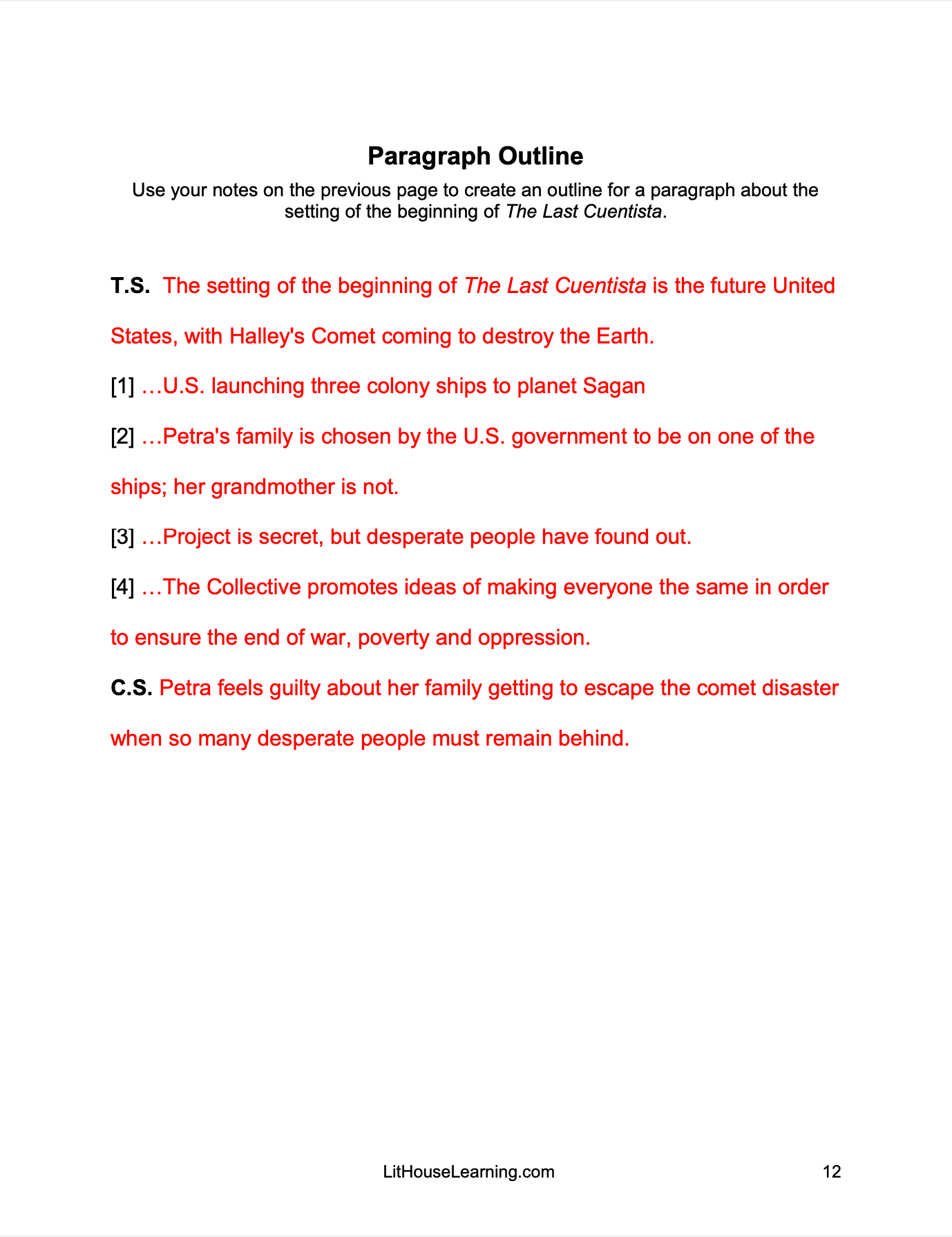 The Last Cuentista Novel Study