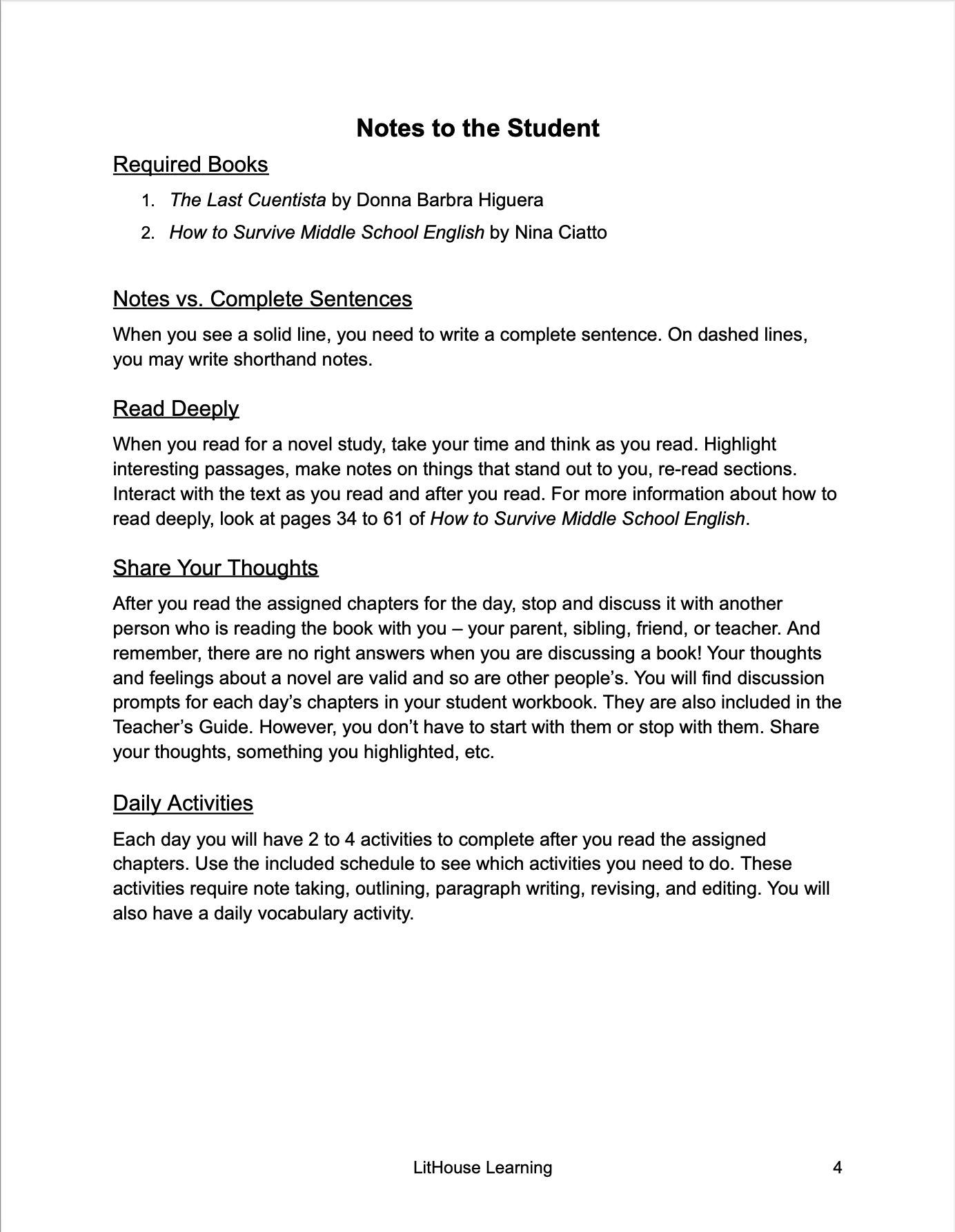 The Last Cuentista Novel Study