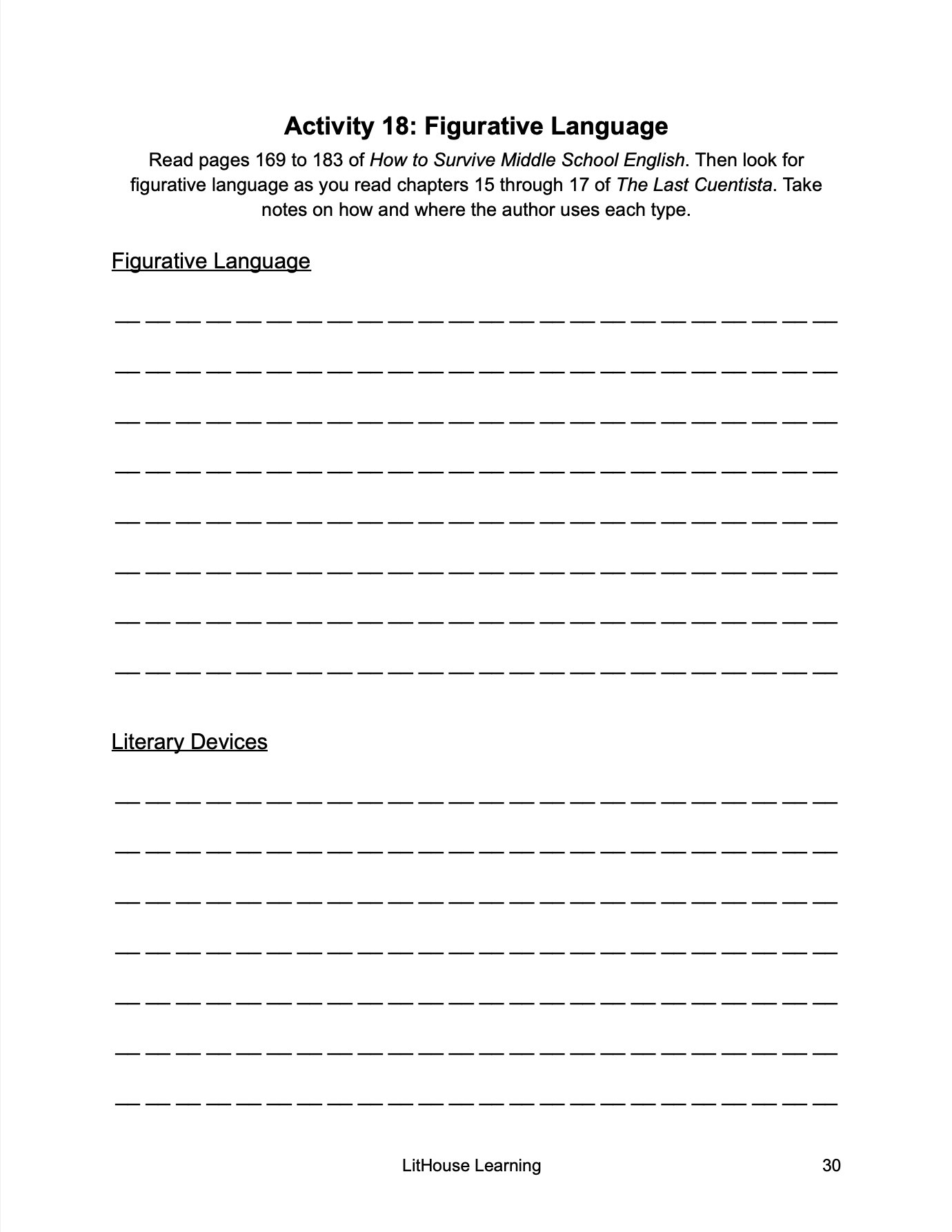 The Last Cuentista Novel Study