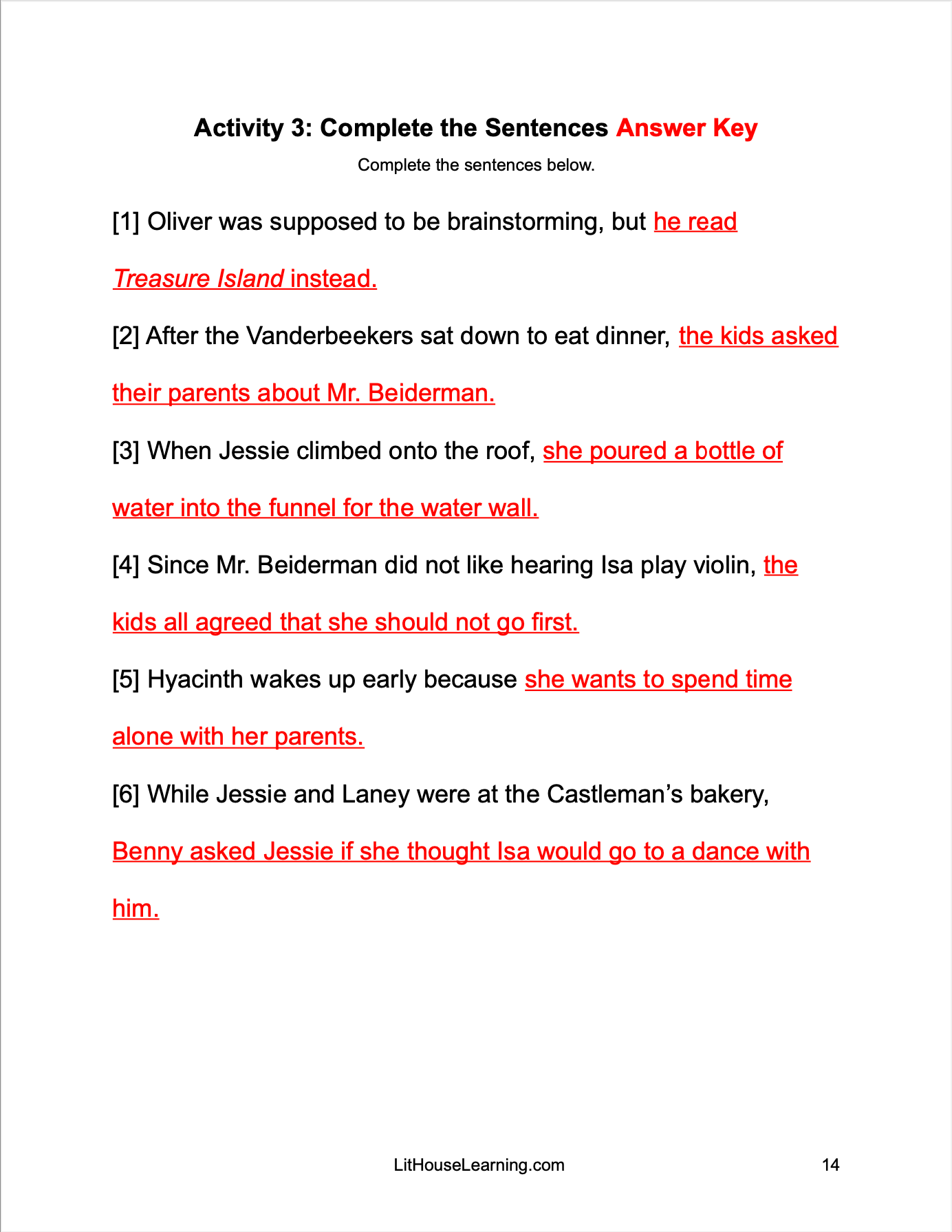 The Vanderbeekers of 141st Street Novel Study