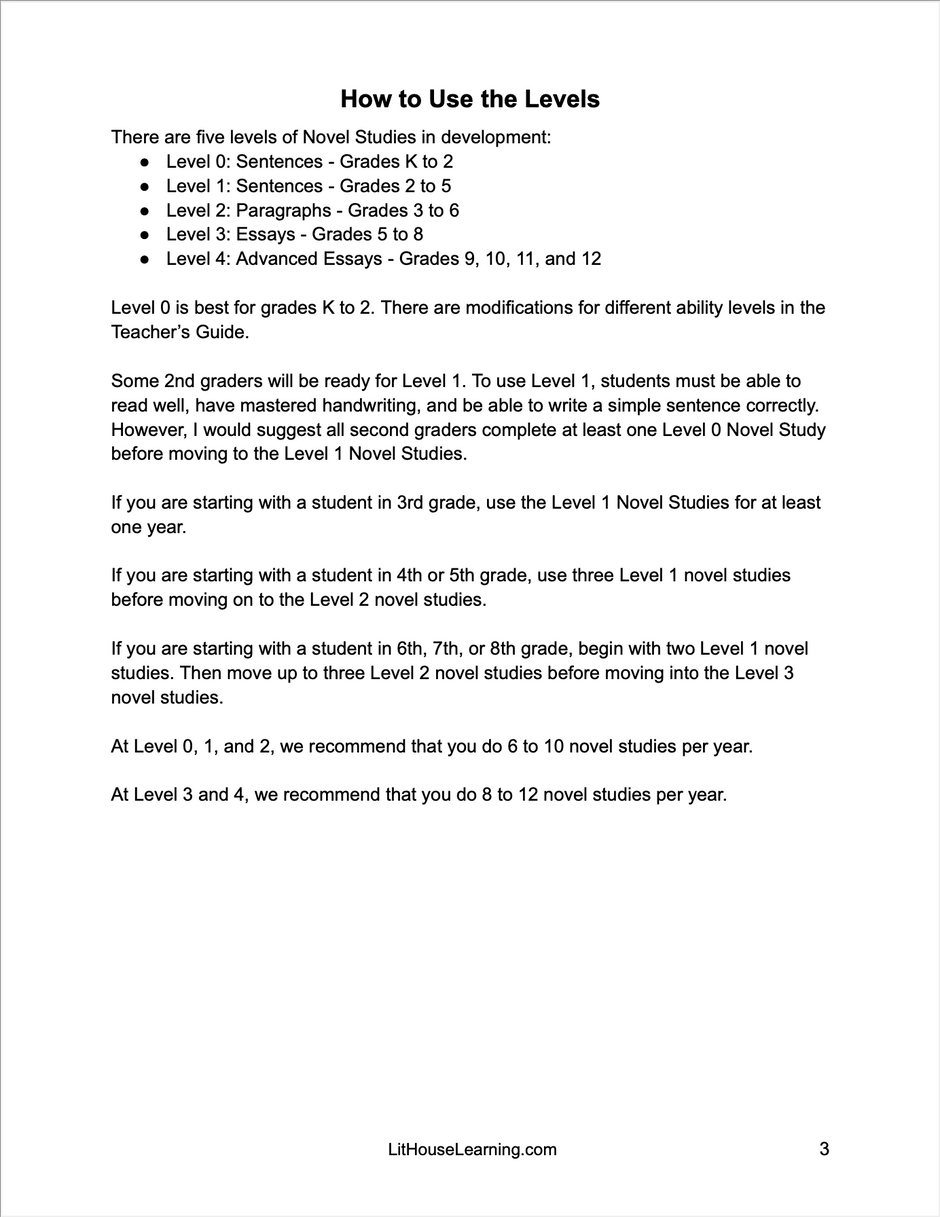 Level 0 – LitHouse Learning