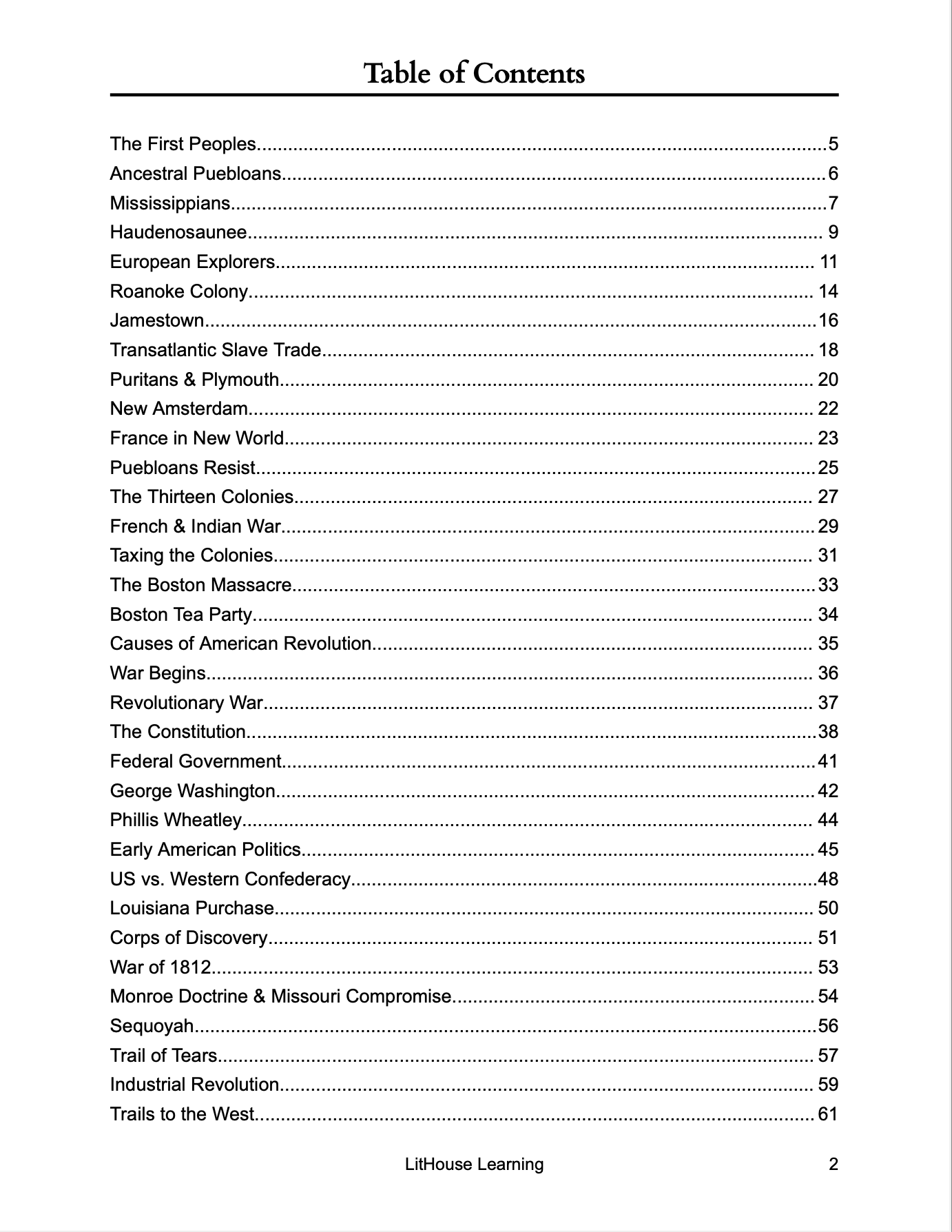 US History Writing Workbook