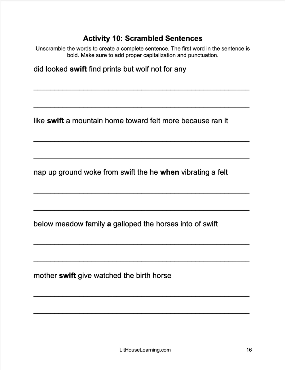 A Wolf Called Wander Novel Study – LitHouse Learning